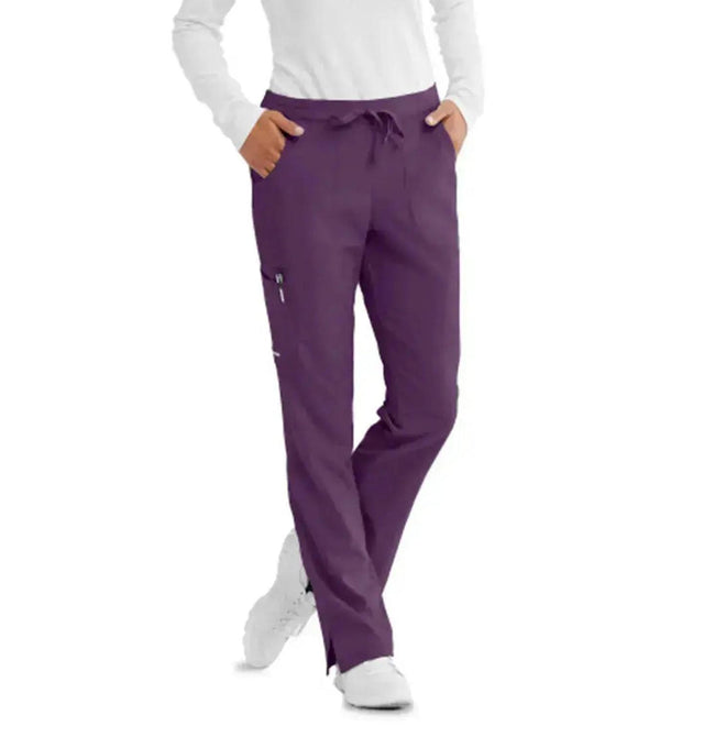 SKECHERS™ by barco Reliance 3-Pocket Mid-Rise Straight Leg Scrub Pant-Egg Plant