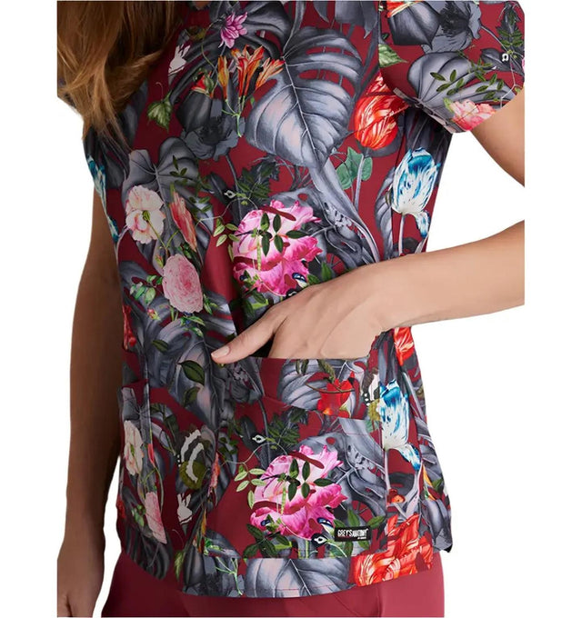 Grey's Anatomy Stretch™ Barco Print Scrub Top - Fiumara Medical