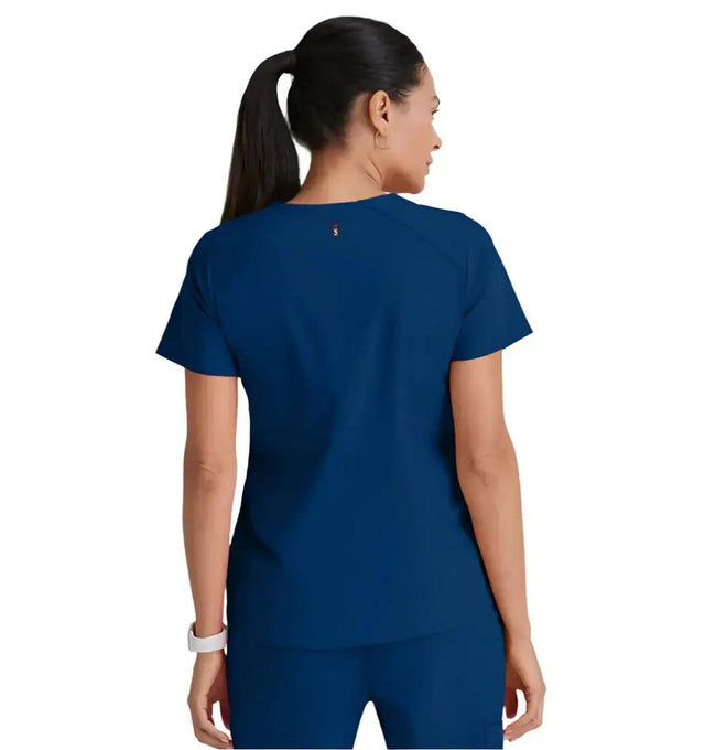 Grey's Anatomy Stretch™ by Barco Emma 4-Pocket V-Neck Scrub Top-Indigo