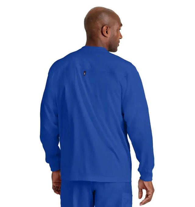 Grey's Anatomy Stretch™ by Barco React 5-Pocket Crewneck Warmup Scrub Jacket-Galaxy