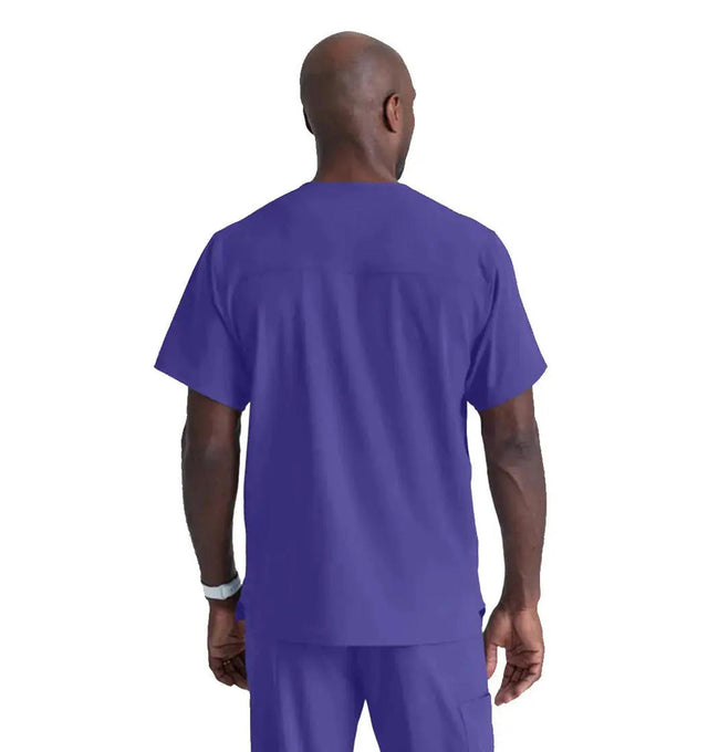 SKECHERS™ by Barco Structure 1-Pocket V-Neck Scrub Top-New Grape