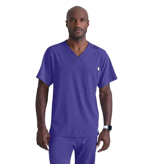 SKECHERS™ by Barco Structure 1-Pocket V-Neck Scrub Top-Plus Barco