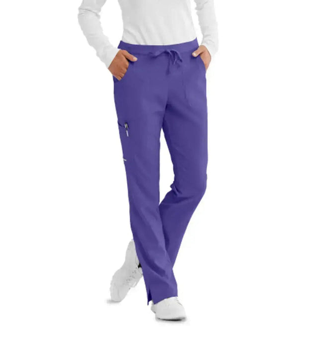 SKECHERS™ by barco Reliance 3-Pocket Mid-Rise Straight Leg Scrub Pant-New Grape