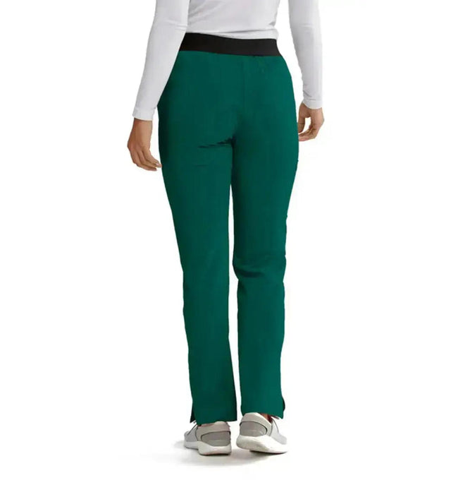 SKECHERS™ by barco Breeze 3-Pocket Mid-Rise Straight Leg Scrub Pant-Hunter Green
