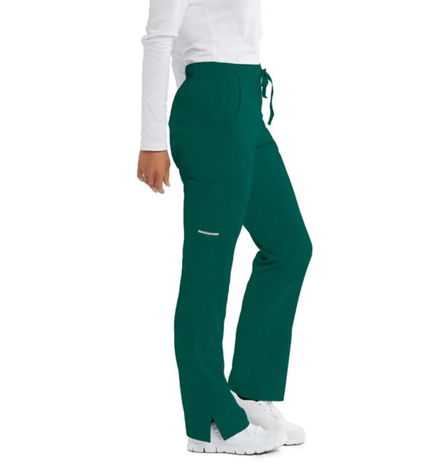 SKECHERS™ by barco Reliance 3-Pocket Mid-Rise Straight Leg Scrub Pant-Hunter Green