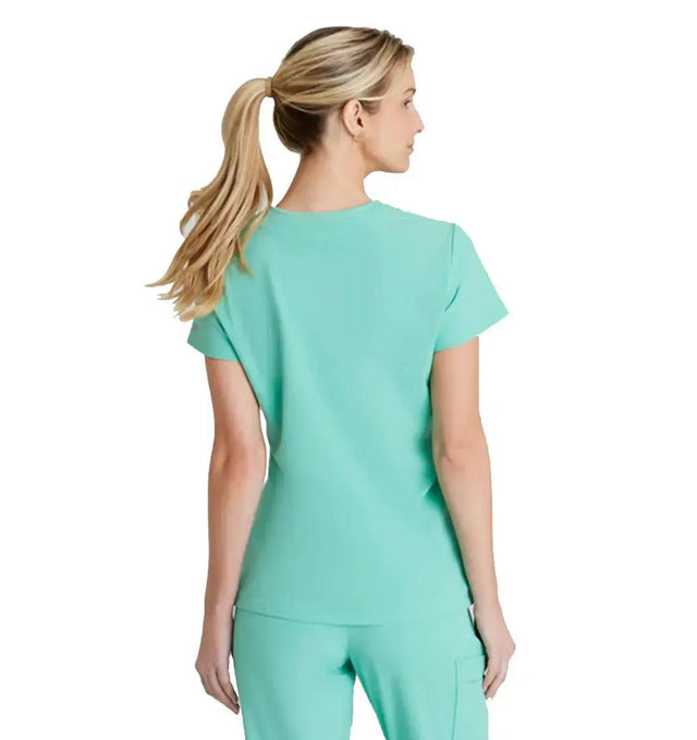 SKECHERS™ by Barco Dignity 1-Pocket Tuck-In Scrub Top-Light Jade