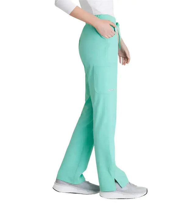 SKECHERS™ by barco Reliance 3-Pocket Mid-Rise Straight Leg Scrub Pant-Light Jade