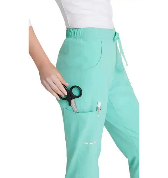SKECHERS™ by barco Reliance 3-Pocket Mid-Rise Straight Leg Scrub Pant-Light Jade