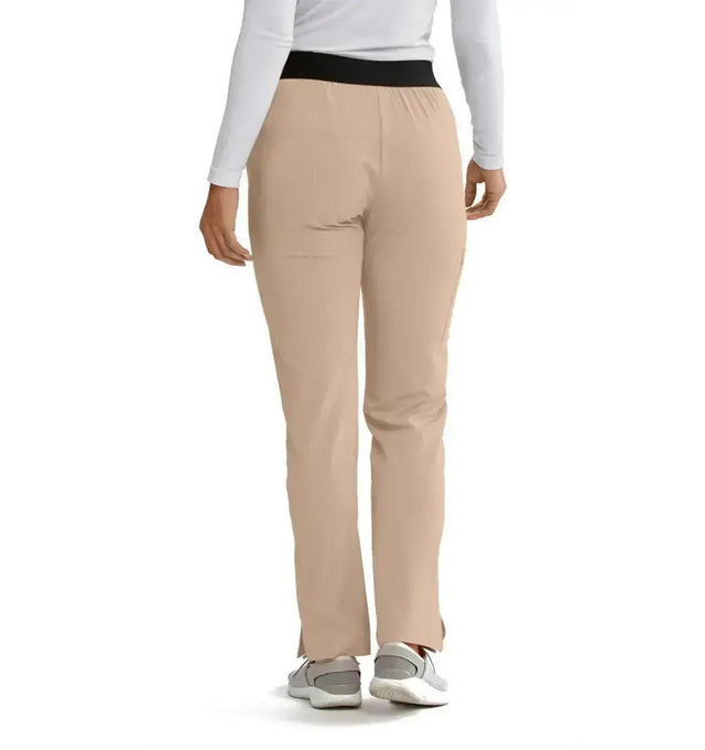 SKECHERS™ by barco Breeze 3-Pocket Mid-Rise Straight Leg Scrub Pant-New Khaki