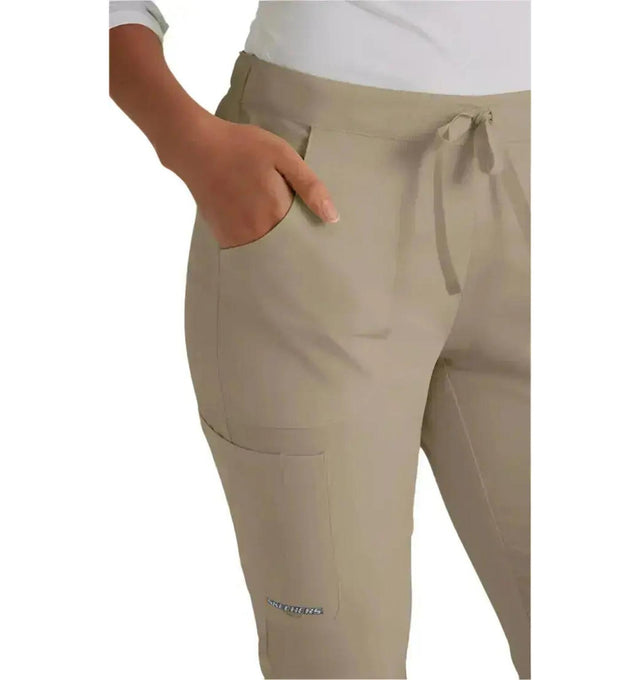 SKECHERS™ by barco Reliance 3-Pocket Mid-Rise Straight Leg Scrub Pant-New Khaki