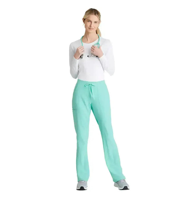 SKECHERS™ by barco Reliance 3-Pocket Mid-Rise Straight Leg Scrub Pant-Light Jade