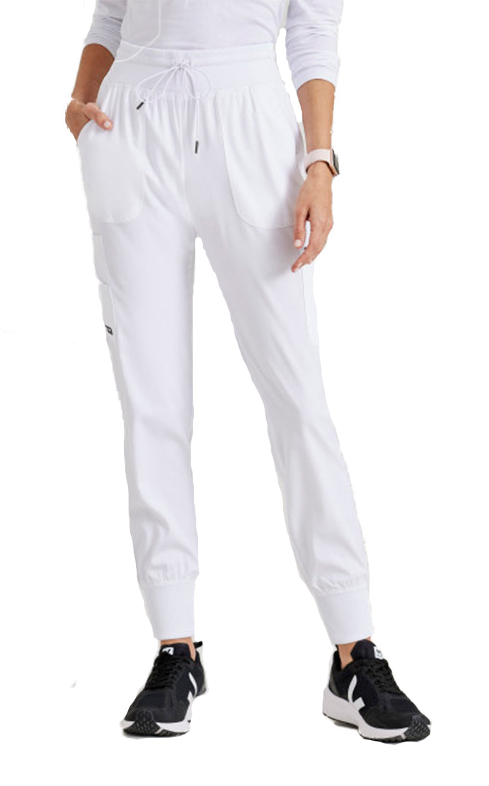Grey's Anatomy™ Stretch by Barco 7-Pocket Jogger Pant-White