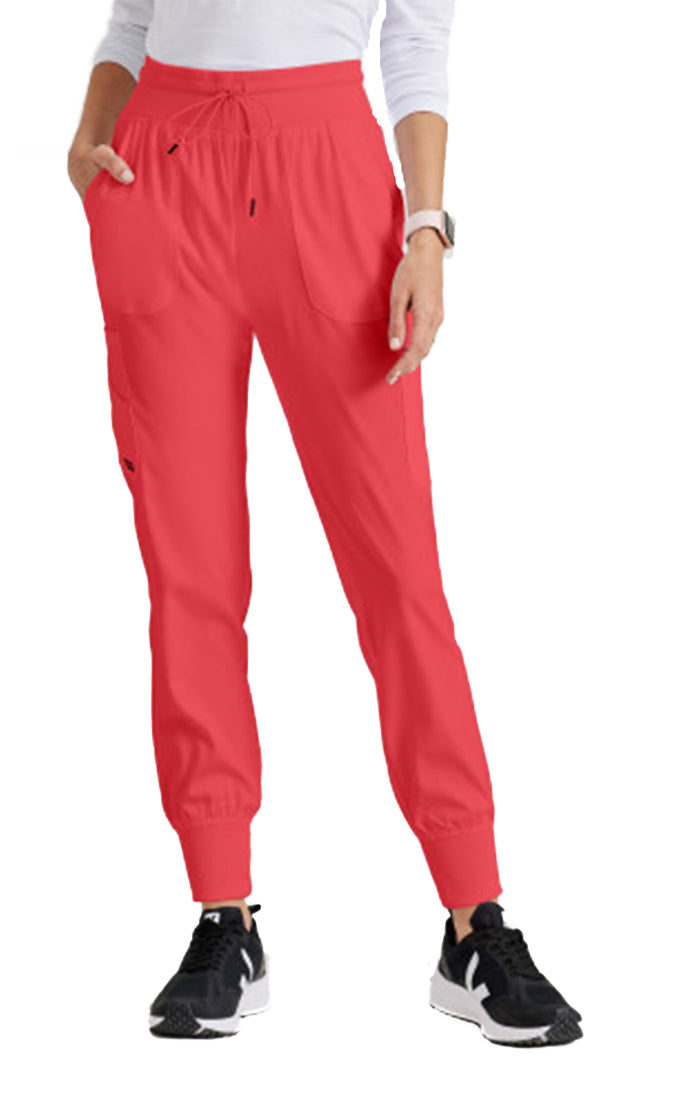 Grey's Anatomy™ Stretch by Barco 7-Pocket Jogger Pant-Coral Love