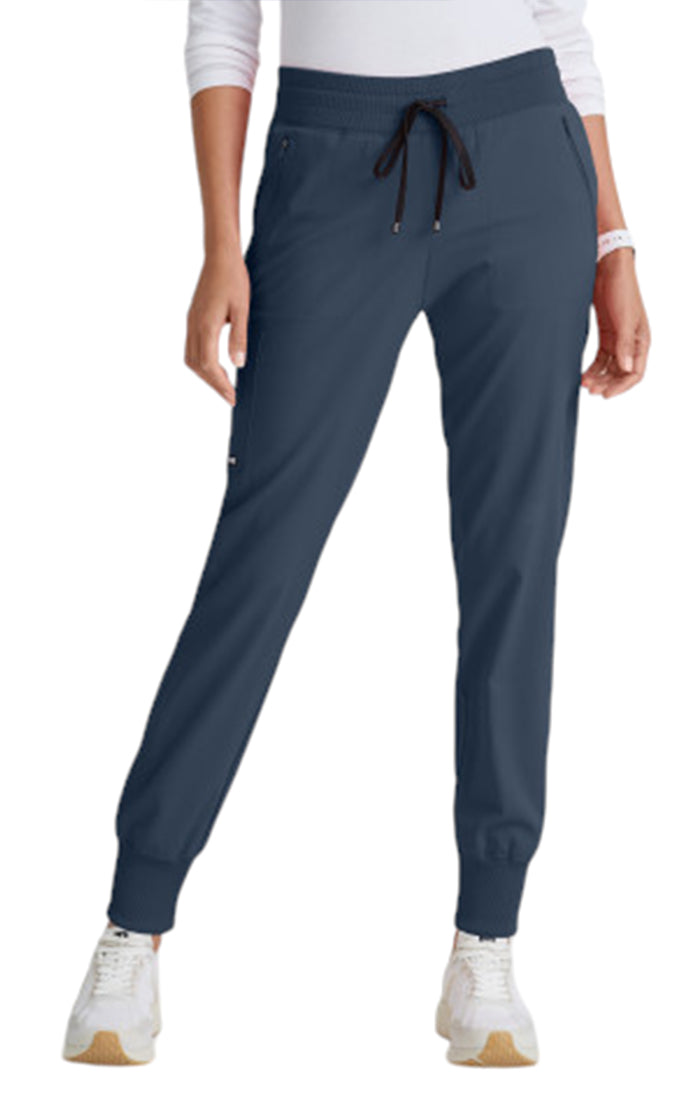 Grey's Anatomy Stretch™ by Barco Eden 5-Pocket Mid Rise Jogger Scrub Pant-Steel