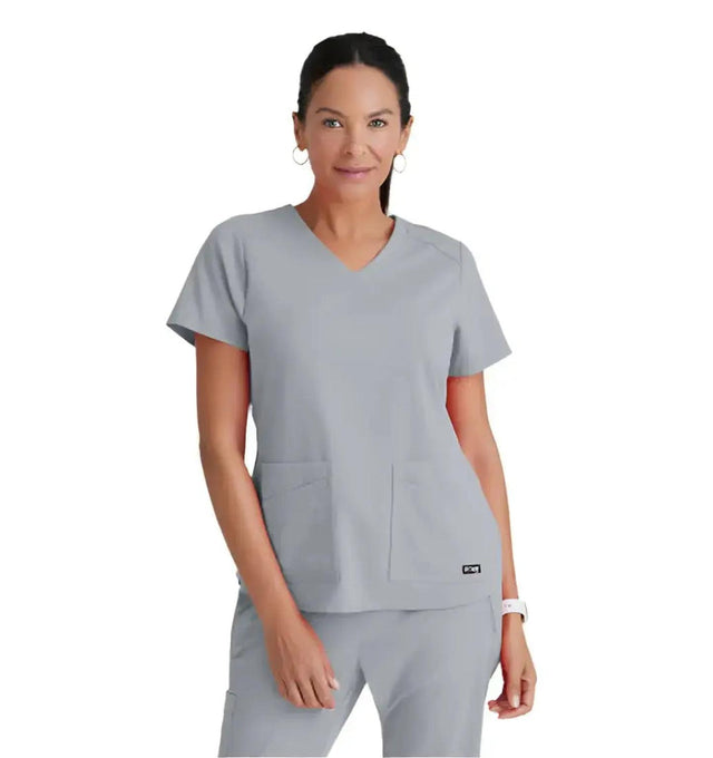 Grey's Anatomy Stretch™ by Barco Emma 4-Pocket V-Neck Scrub Top-Monnstruck