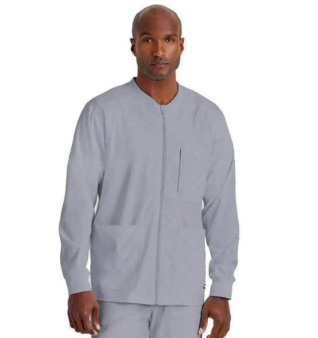 Grey's Anatomy Stretch™ by Barco React 5-Pocket Crewneck Warmup Scrub Jacket-Moonstruck