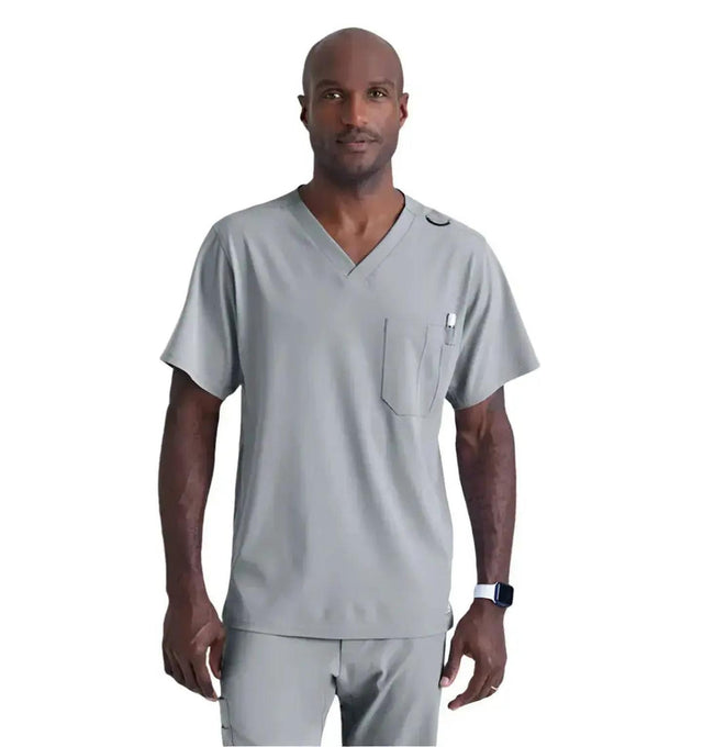 SKECHERS™ by Barco Structure 1-Pocket V-Neck Scrub Top-Moonstruck