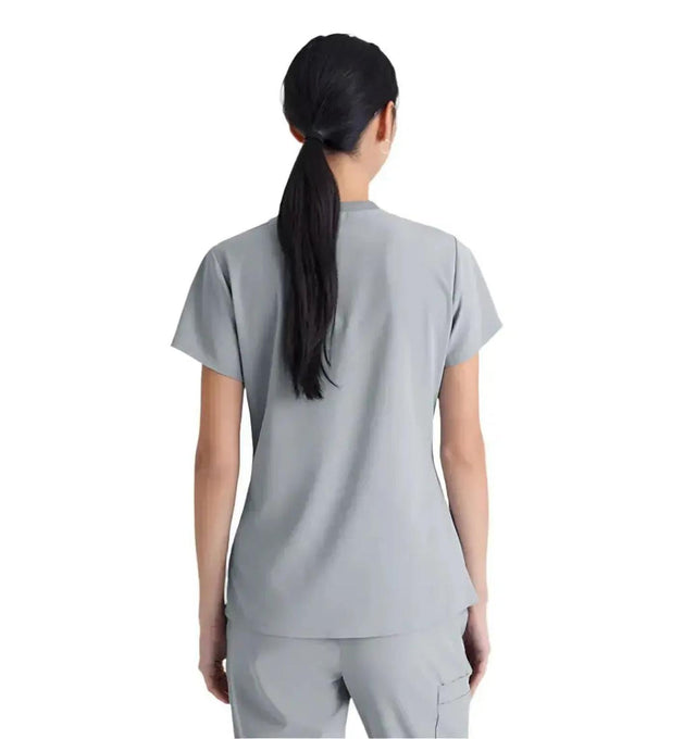 SKECHERS™ by Barco Dignity 1-Pocket Tuck-In Scrub Top-Moonstruck