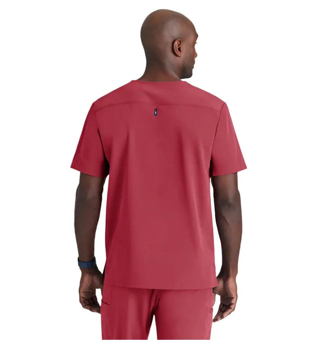 Grey's Anatomy Stretch™ by Barco Murphy 2-Pocket V-Neck Scrub Top-Maple Red