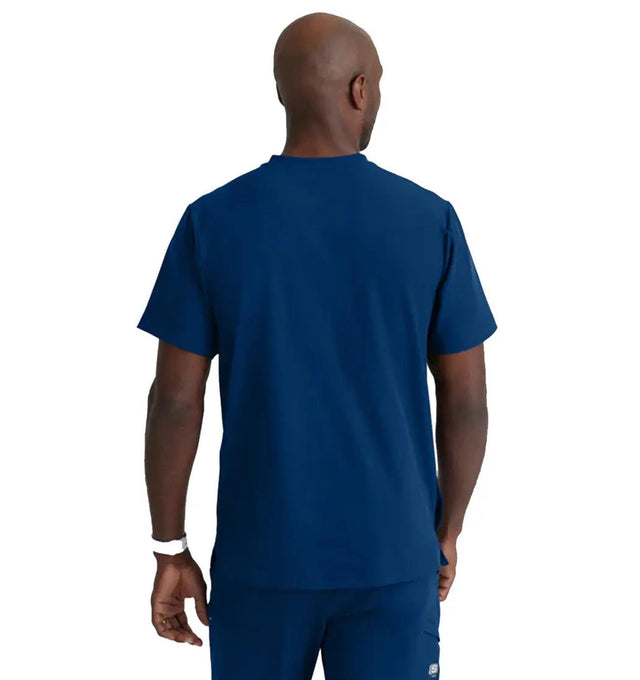 Skechers™ Vitality by Barco Crew 4-Pocket V-Neck Scrub Top - Navy