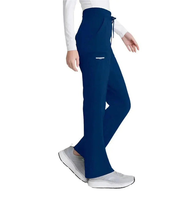 Skechers™ by Barco Slip-ins Reach Shirred Waistband Slim and Straight Pant - Navy