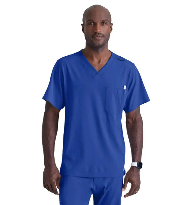 SKECHERS™ by Barco Structure 1-Pocket V-Neck Scrub Top-Galaxy