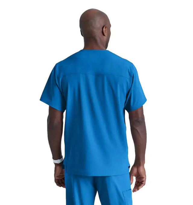SKECHERS™ by Barco Structure 1-Pocket V-Neck Scrub Top-New Royal