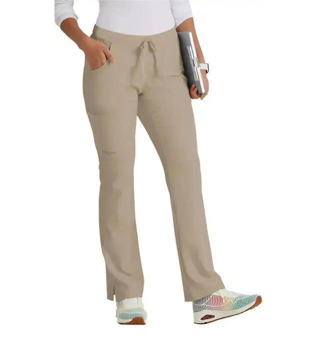 SKECHERS™ by barco Reliance 3-Pocket Mid-Rise Straight Leg Scrub Pant-New Khaki