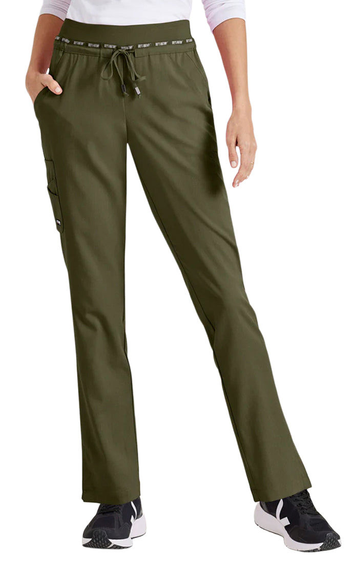 Grey's Anatomy™ Stretch by Barco Serena 7-Pocket Mid-Rise Tappered Leg Scrub Pant-Olive