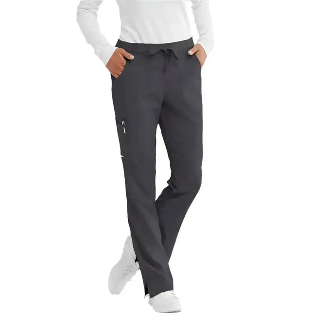SKECHERS™ by barco Reliance 3-Pocket Mid-Rise Straight Leg Scrub Pant-Pewter