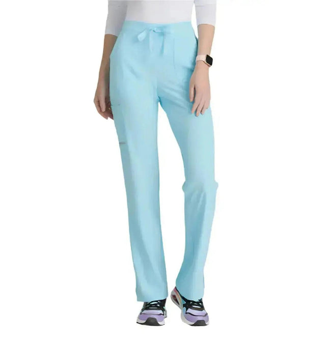 SKECHERS™ by barco Reliance 3-Pocket Mid-Rise Straight Leg Scrub Pant-Poolside Blue