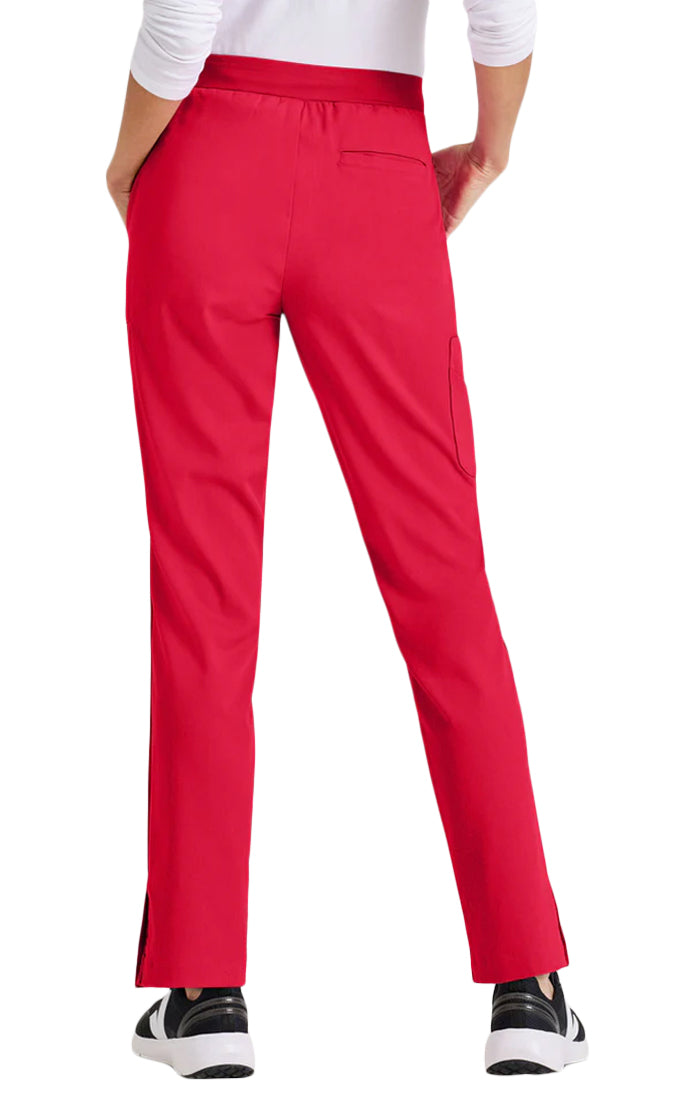 Grey's Anatomy™ Stretch by Barco Serena 7-Pocket Mid-Rise Tappered Leg Scrub Pant-Scarlet ReD