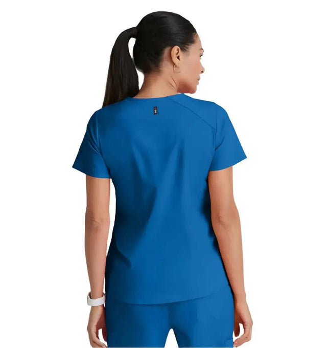 Grey's Anatomy Stretch™ by Barco Emma 4-Pocket V-Neck Scrub Top-New Royal
