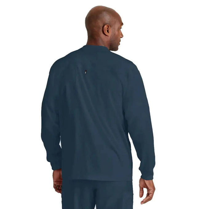 Grey's Anatomy Stretch™ by Barco React 5-Pocket Crewneck Warmup Scrub Jacket-Steel