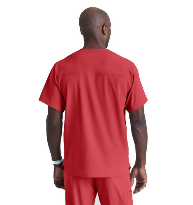 SKECHERS™ by Barco Structure 1-Pocket V-Neck Scrub Top-True Red