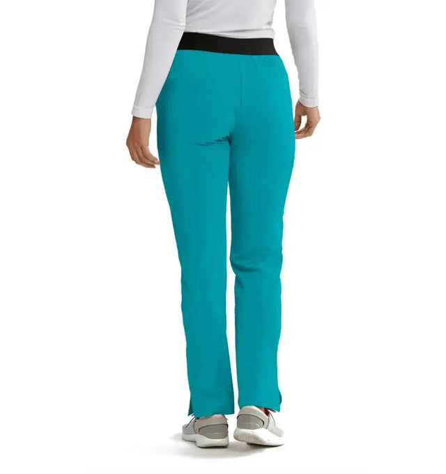 SKECHERS™ by barco Breeze 3-Pocket Mid-Rise Straight Leg Scrub Pant-Teal