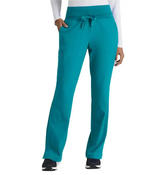 Barco One™ by Barco Stride 5-Pocket Mid-Rise Straight Leg Scrub Pant-Teal