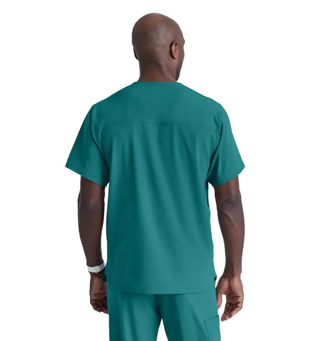 SKECHERS™ by Barco Structure 1-Pocket V-Neck Scrub Top-Teal