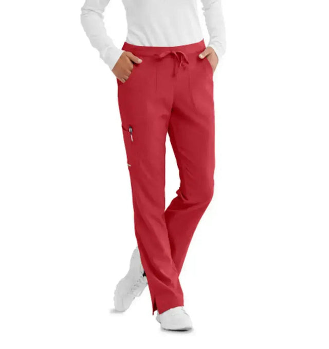 SKECHERS™ by barco Reliance 3-Pocket Mid-Rise Straight Leg Scrub Pant-True Red