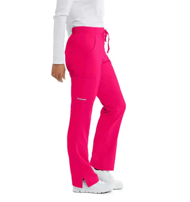 SKECHERS™ by barco Reliance 3-Pocket Mid-Rise Straight Leg Scrub Pant-Vibrance Pink