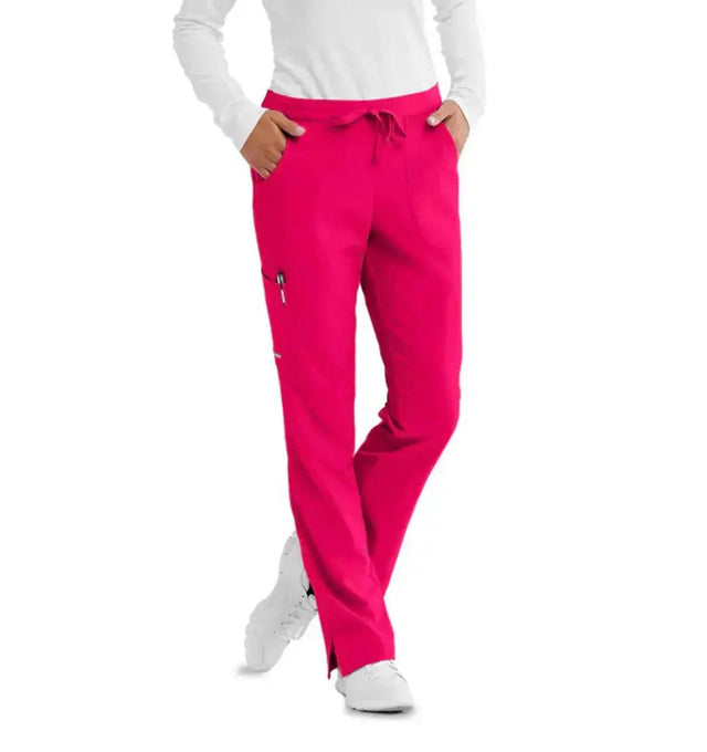 SKECHERS™ by barco Reliance 3-Pocket Mid-Rise Straight Leg Scrub Pant-Vibrance Pink
