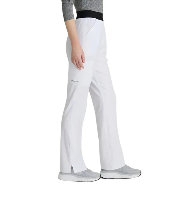 SKECHERS™ by barco Breeze 3-Pocket Mid-Rise Straight Leg Scrub Pant-White
