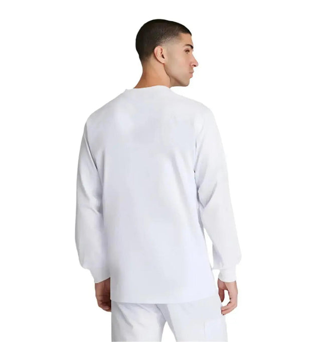 SKECHERS™ by Barco Structure 3-Pocket Crewneck Warmup Scrub Jacket-White