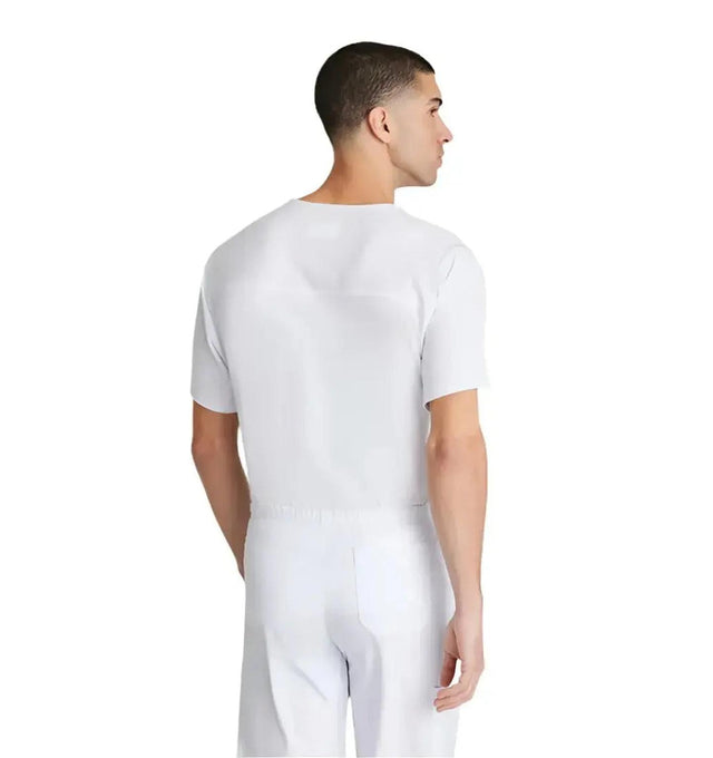 SKECHERS™ by Barco Structure 1-Pocket V-Neck Scrub Top-White