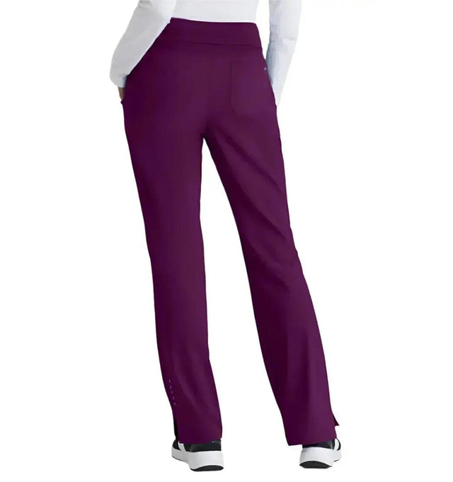 Barco One™ by Barco Stride 5-Pocket Mid-Rise Straight Leg Scrub Pant-Wine