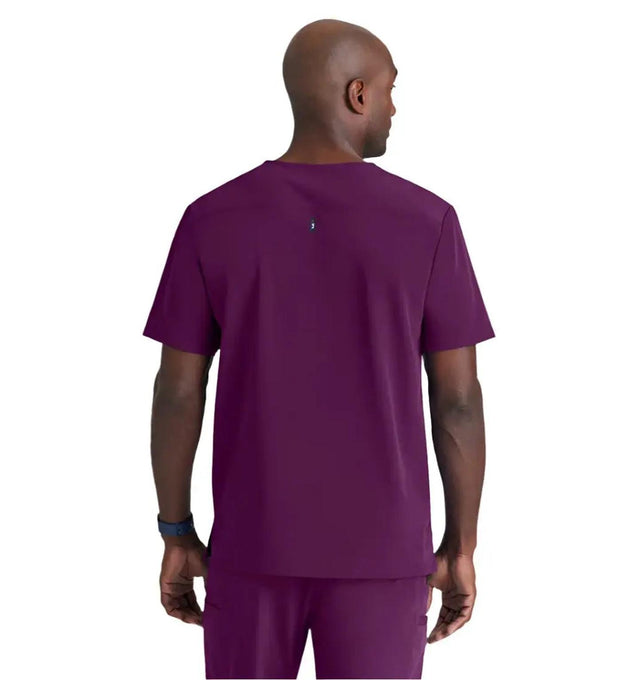 Grey's Anatomy Stretch™ by Barco Murphy 2-Pocket V-Neck Scrub Top-Wine