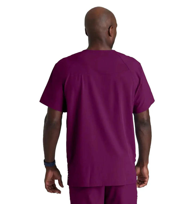 Barco One™ by Barco Amplify 5-Pocket V-Neck Scrub Top-Wine