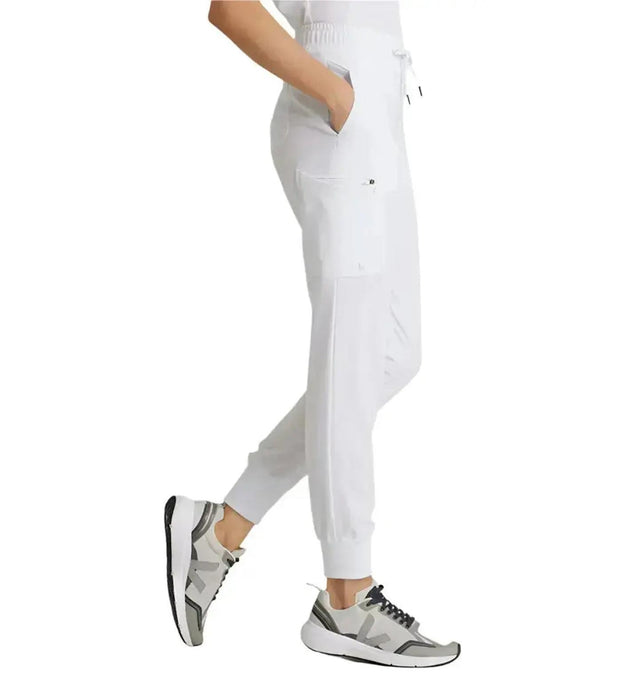 Barco Unify™ by Barco UNION 5-POCKET MID-RISE JOGGER SCRUB PANT-White