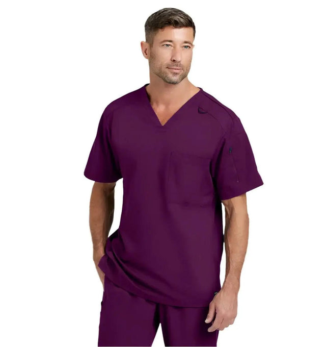 Grey's Anatomy Stretch™ by Barco Murphy 2-Pocket V-Neck Scrub Top-Wine