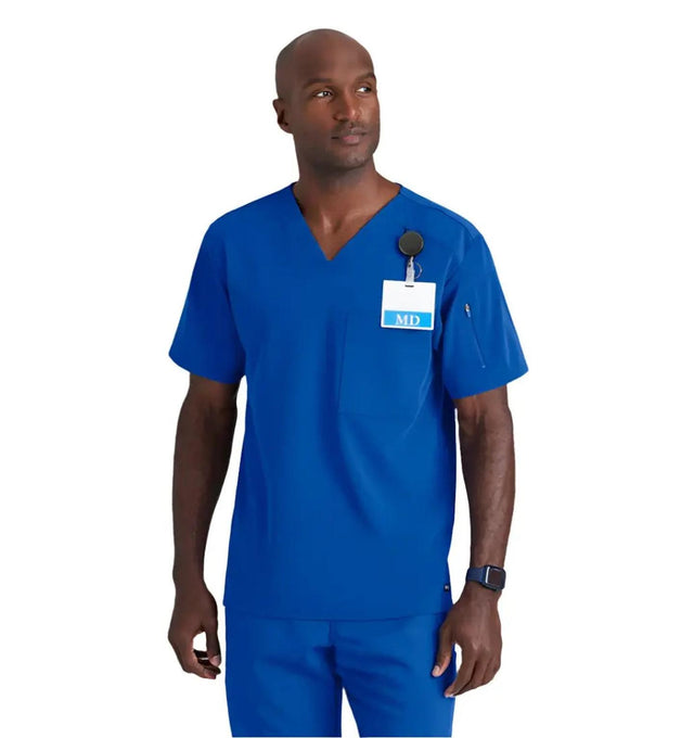 Grey's Anatomy Stretch™ by Barco Murphy 2-Pocket V-Neck Scrub Top-Galaxy
